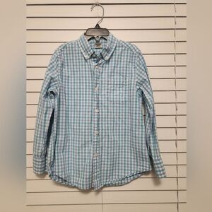 Crewcuts Boys Blue and White Checkered Shirt Size 6-7